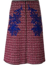 твидовая юбка с гипюровыми вставками Marc Jacobs