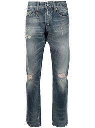 джинсы с потертой отделкой R13