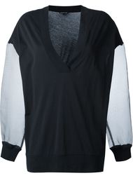 свитер с прозрачными рукавами Ann Demeulemeester