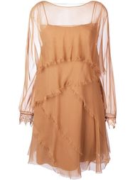 платье с необработанными краями   Alberta Ferretti