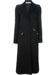 пальто с кожаными панелями Christian Dior Vintage