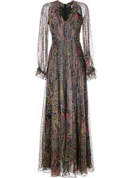 длинное платье с принтом пейсли Etro