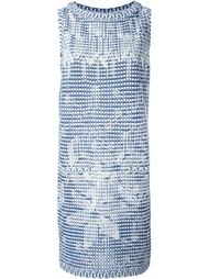 трикотажное платье с геометрическим принтом Chanel Vintage