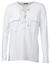 топ с V-образным вырезом Balmain