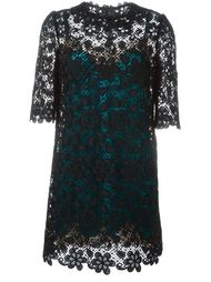 кружевное платье с вышивкой Dolce &amp; Gabbana