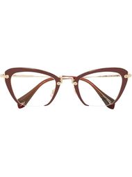 очки в оправе 'кошачий глаз' Miu Miu Eyewear