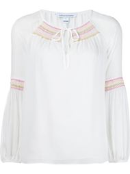 блузка с вышивкой на горловине Diane Von Furstenberg