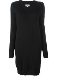 платье-свитер с v-образным вырезом Mm6 Maison Margiela