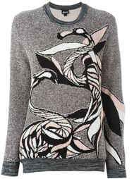 вязаный свитер с фламинго Just Cavalli