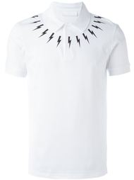 футболка-поло с принтом вспышек молнии Neil Barrett