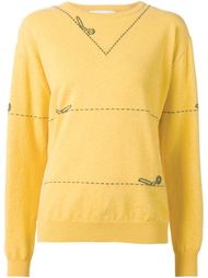 свитер с ножницами в технике интарсия Moschino