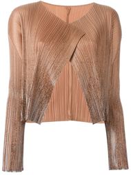 плиссированный жакет с открытым передом Issey Miyake Vintage
