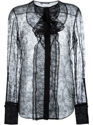 прозрачная кружевная блузка Alexander McQueen