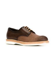 туфли со шнуровкой и плетеной панелью Santoni