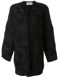 пальто с аппликацией в виде завитков Gianfranco Ferre Vintage