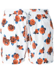 плавательные шорты с принтом роз Capricode