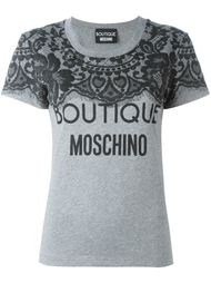 футболка с принтом логотипа  Boutique Moschino