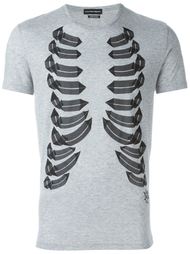 футболка с принтом реберных костей Alexander McQueen