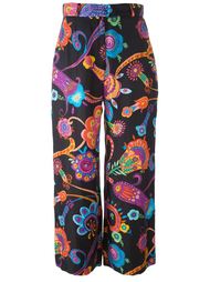 брюки палаццо с цветочным принтом Moschino Vintage