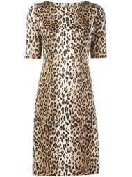 платье с леопардовым принтом Carolina Herrera