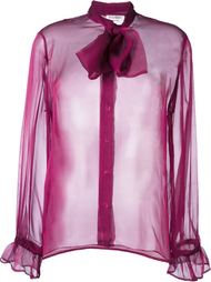 прозрачная блузка с бантом Yves Saint Laurent Vintage