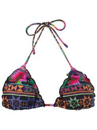 print triangle bikini top Blue Man