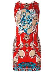 приталенное платье с принтом в стиле "барокко" Versace Collection