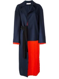 пальто дизайна колор-блок с поясом Marni