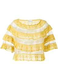 кружевной топ с рюшами Red Valentino