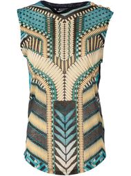принтовынный топ без рукавов Balmain
