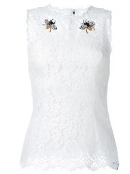 кружевной топ с декорированными деталями Dolce &amp; Gabbana