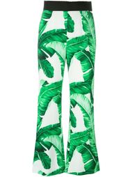 брюки с лиственным принтом Dolce &amp; Gabbana