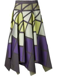 пышная юбка с геометрическим принтом Issey Miyake