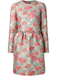 жаккардовое платье с узором в розы Lanvin