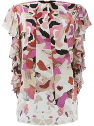 блузка с цветочным принтом   Roberto Cavalli