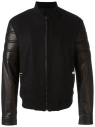 куртка-бомбер с контрастными рукавами Versace Collection