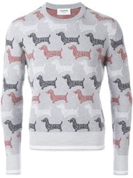 свитер с принтом собак Thom Browne
