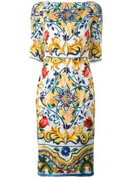 платье с принтом 'Majolica' Dolce &amp; Gabbana