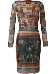 прозрачное платье с принтом Jean Paul Gaultier Vintage