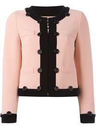 укороченные пиджак с контрастной окантовкой Boutique Moschino