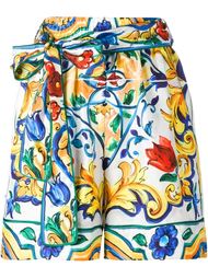 шорты с принтом 'Majolica' Dolce &amp; Gabbana