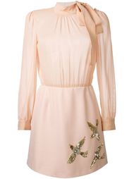 платье с вышивкой птиц из пайеток Red Valentino