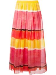 длинная юбка в стиле колор-блок  Alberta Ferretti