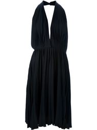 приталенное платье со сборками Yves Saint Laurent Vintage