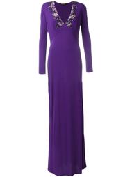 декорированное длинное платье с пайетками Roberto Cavalli