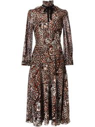 платье с леопардовым принтом   Saint Laurent