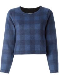 укороченный джемпер в клетку Mm6 Maison Margiela