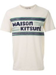 футболка 'Letters Stripes' Maison Kitsuné