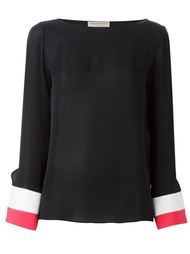 блузка с контрастными манжетами  Emilio Pucci