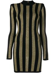 облегающее платье в полоску Balmain